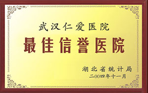 湖北省统计局评为“最佳信誉医院”